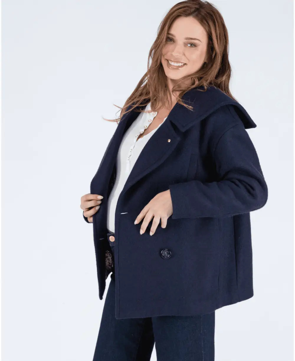 Malo navy pregnancy pea coat - Manteaux et vestes