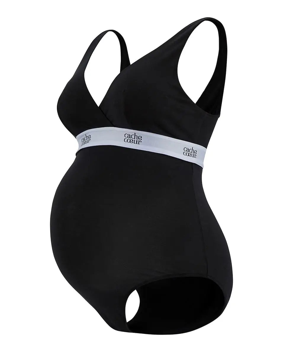 Pregnancy Support Brief in Black, Maternity, Active Truth