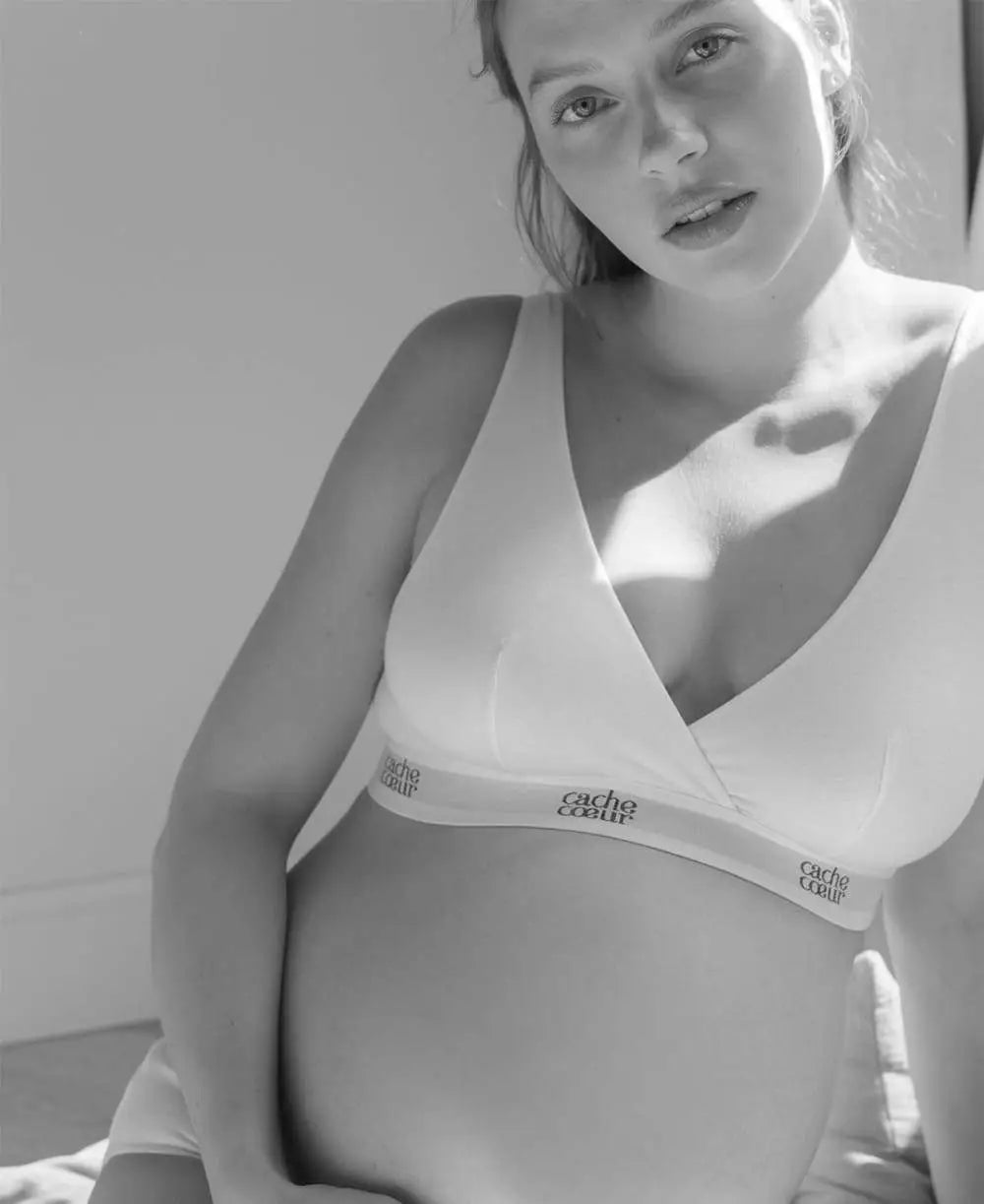 Maternity and nursing bra Life white