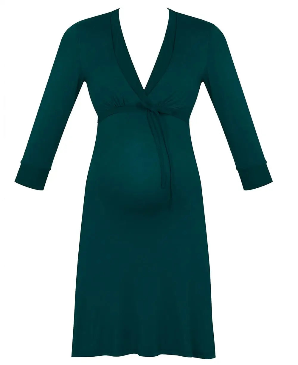 Maternity and nursing nightgown Milk green - Cache Coeur Cache Cur US Maternity and nursing nightgown Milk green - Cache Coeur Cache Cur US