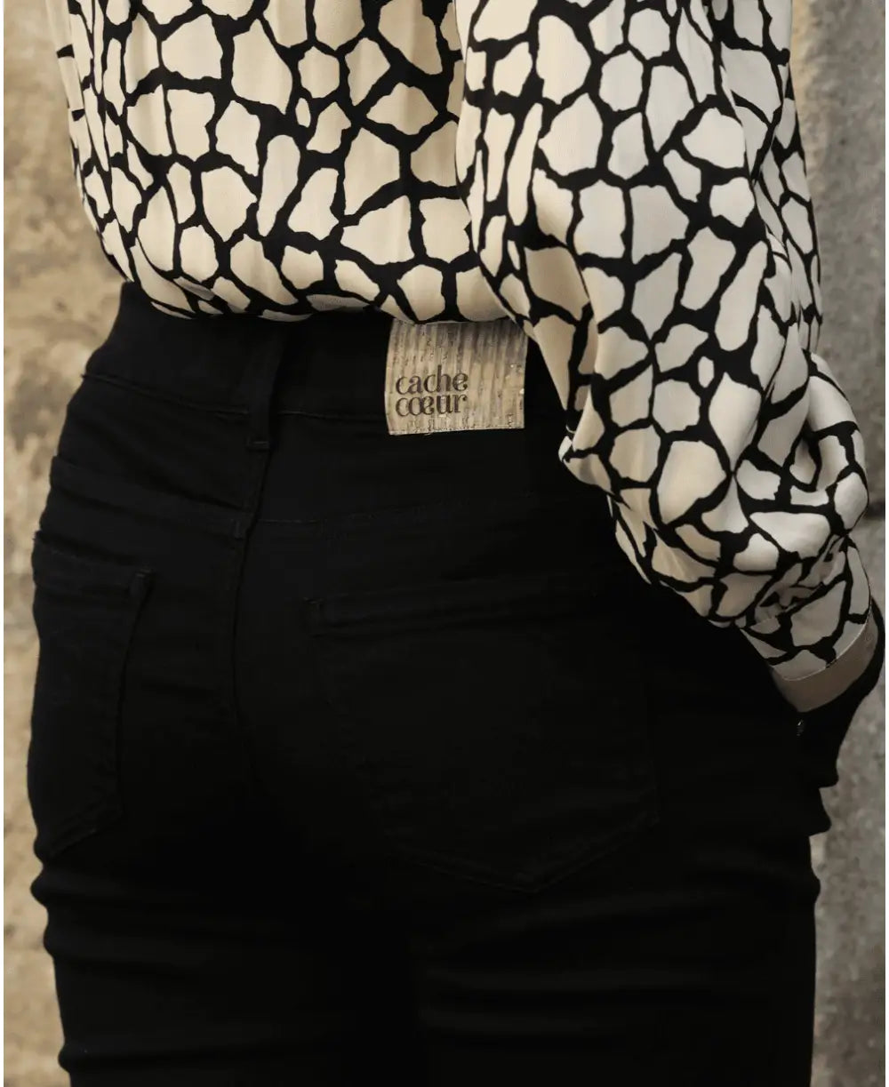 Maternity and postpartum black denim Sharon - Jeans
