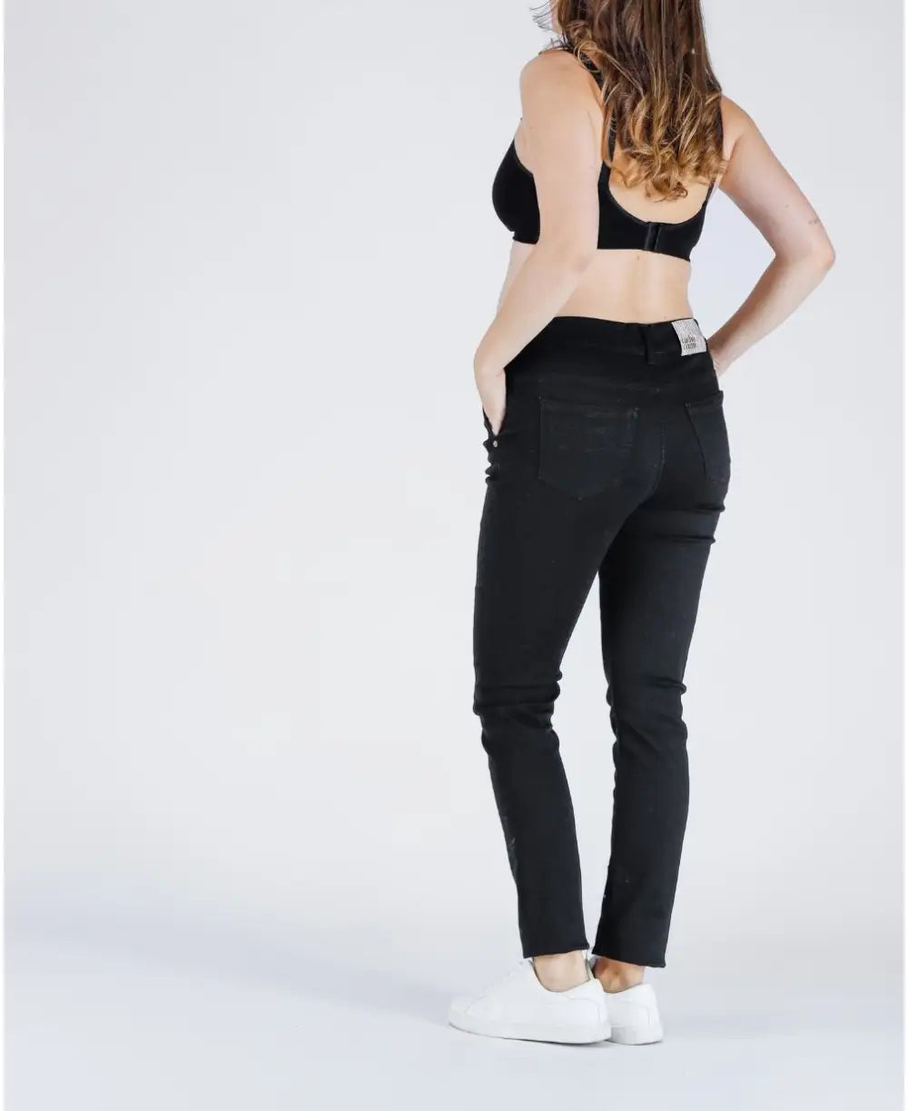 Maternity Denim Skinny Jeans Black L 