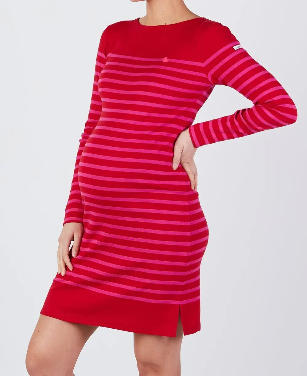 Maternity dress Quimper - Armor Lux x Cache Cœur red
