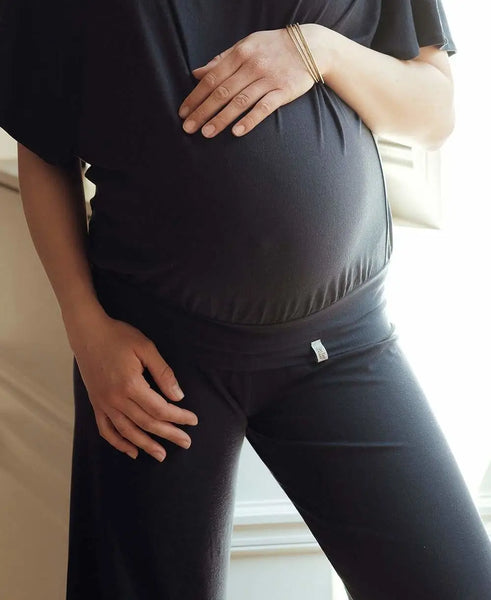 Navy Purple Margaret M Maternity Edition Slimming Ankle Pants (Like New-  Singe Medium) - Motherhood Closet - Maternity Consignment