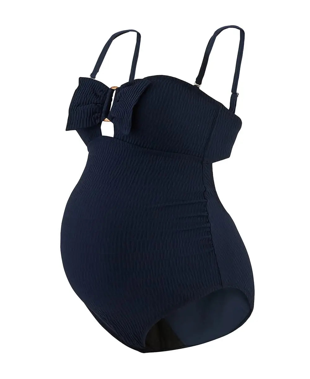 Maternity swimsuit Bamboo navy - Cache Coeur – Cache Cœur US