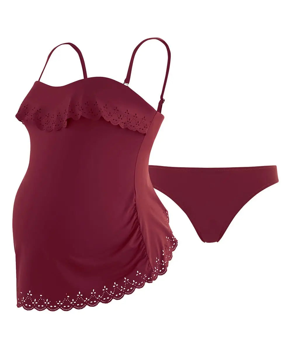 Burgundy tankini 2024