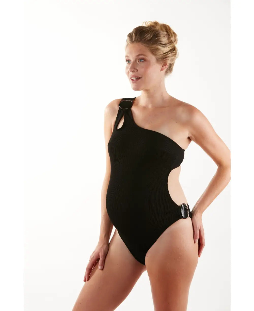 Maternity swimsuit Bayside black – Cache Cœur US