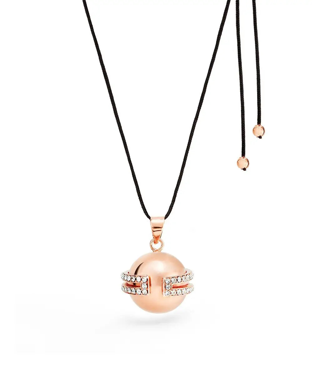 Mom-to-be necklace - Déesse - Gold pink Plated - Swarovski