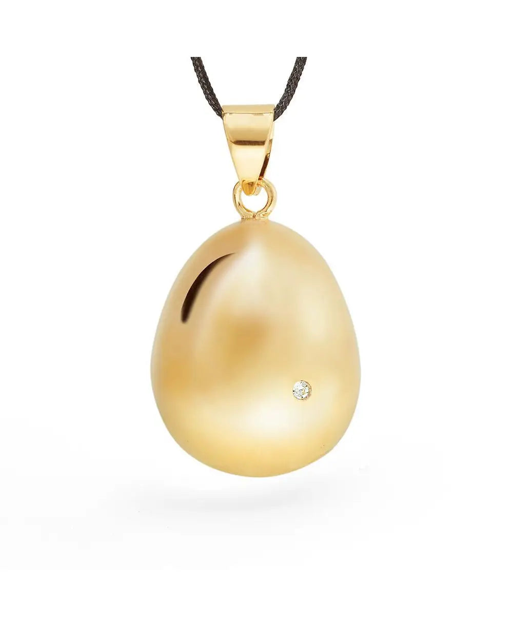 Mom-to-be necklace - Egg - Gold plated - swarovski crystal