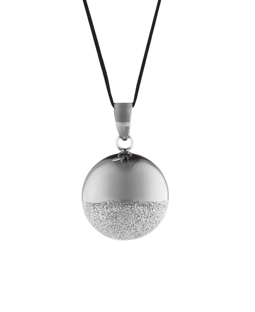 Mom-to-be necklace - Sphere (diamond cut/Black