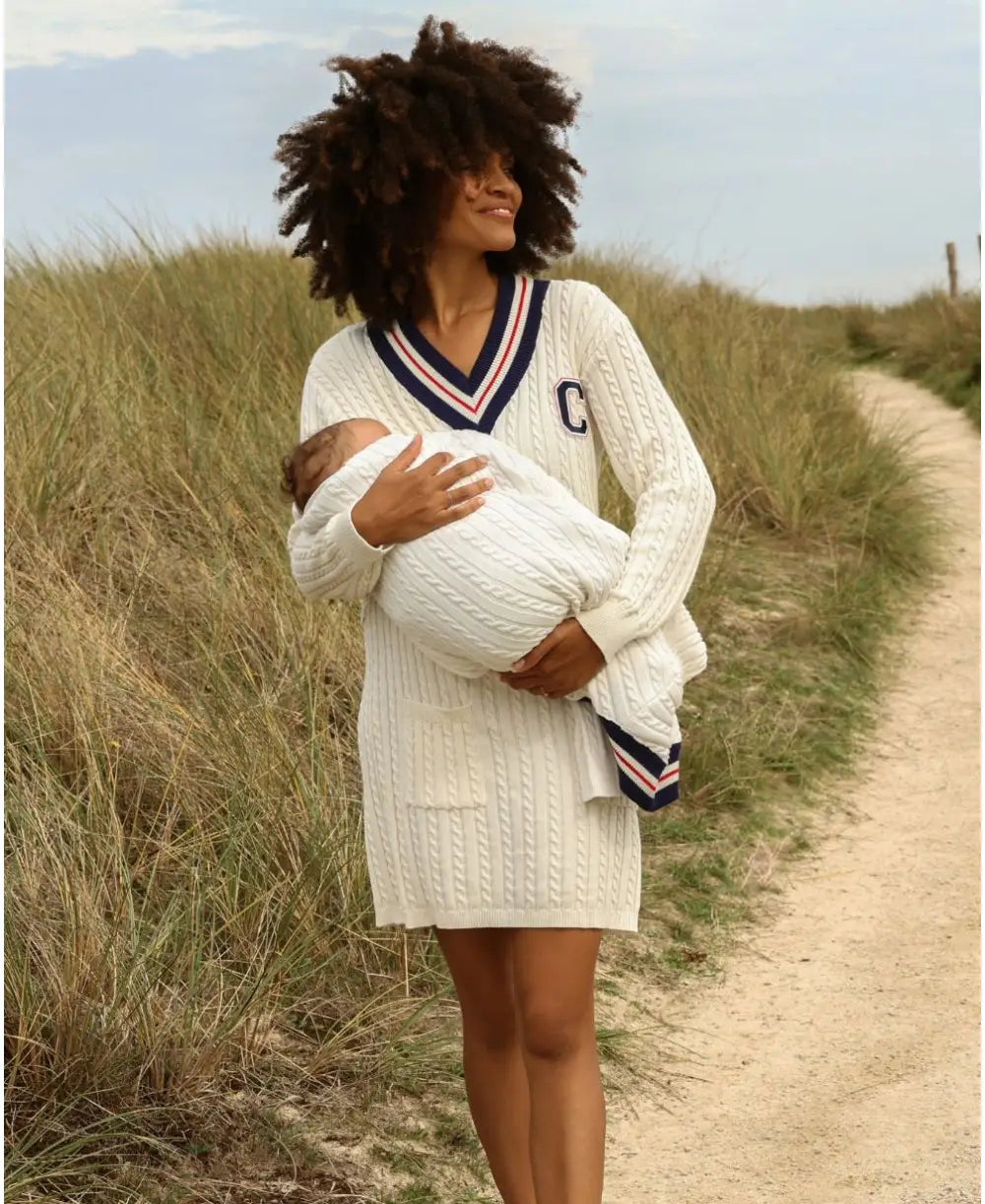 Knitted Cotton Maternity & Nursing Dress