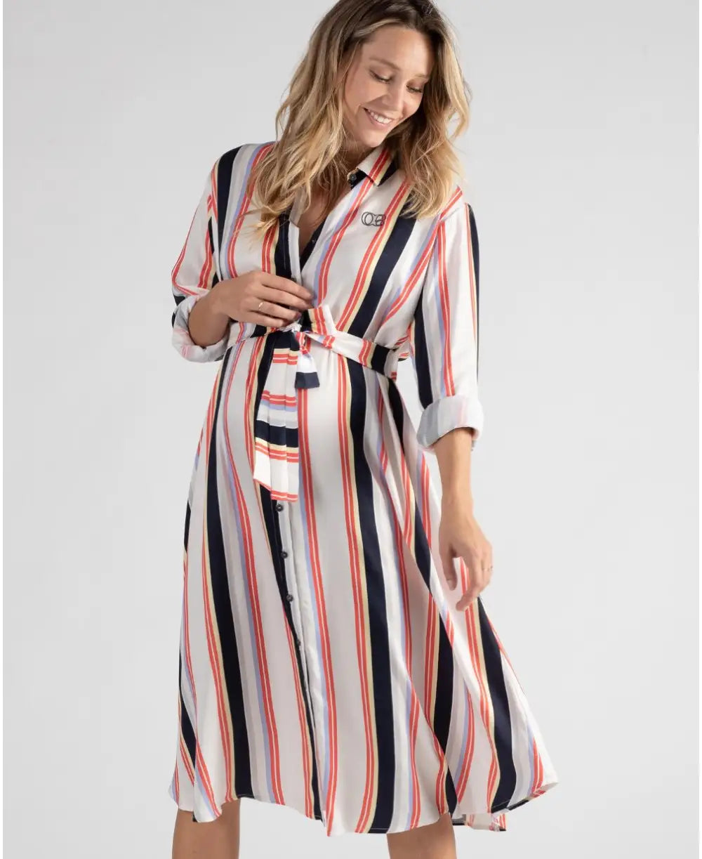 nursing dress red Red Knit Wrap Fitted Maternity/Nursing Dress PinkBlush