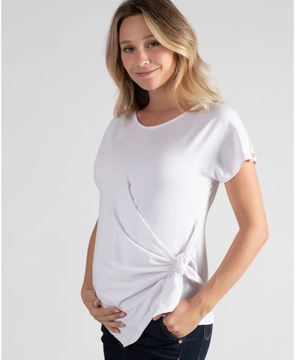 Pregnancy and breastfeeding T-shirt Capucin white