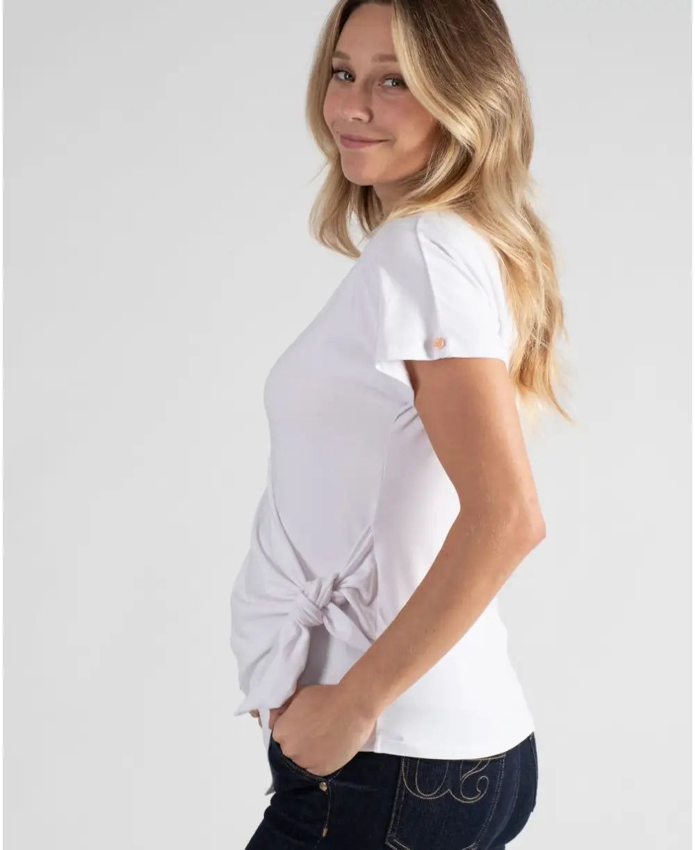 Pregnancy and breastfeeding T-shirt Capucin white