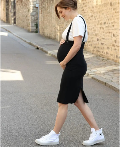 Pregnancy pencil skirt Alicia black - Jupes