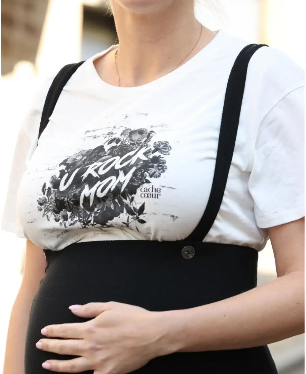 Pregnancy T-shirt Rock black - Tee-shirt