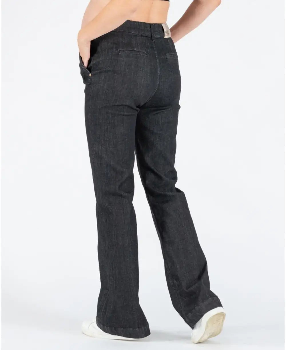 Sabrina black flare pregnancy and post partum jeans