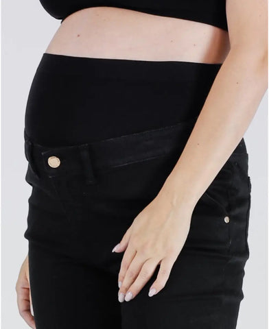 Seamless pregnancy waistband Belt black - Ceinture de