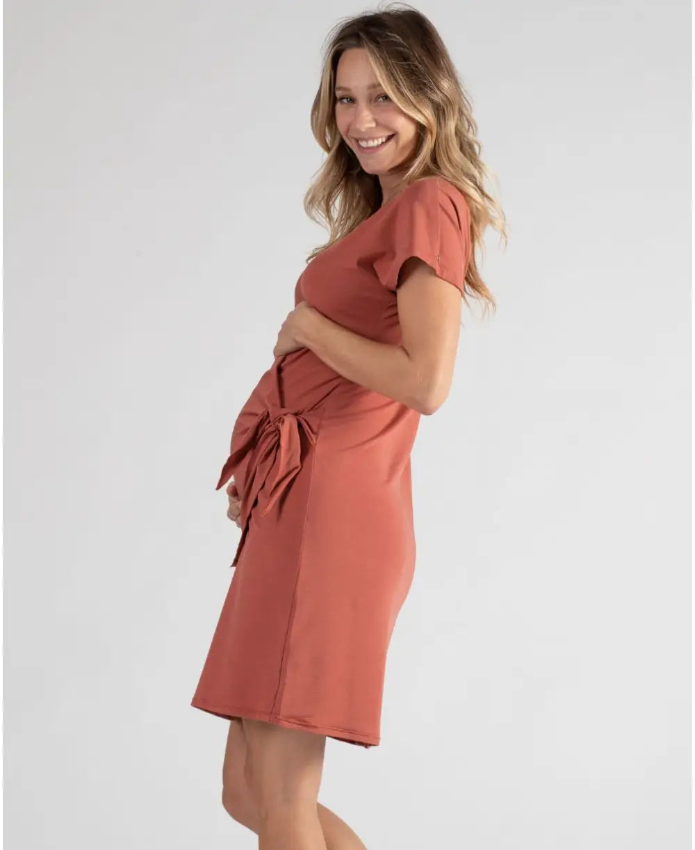 Short maternity and nursing dress Matelot terracotta | Cache Cur Cache Cur US Short maternity and nursing dress Matelot terracotta | Cache Cur Cache Cur US