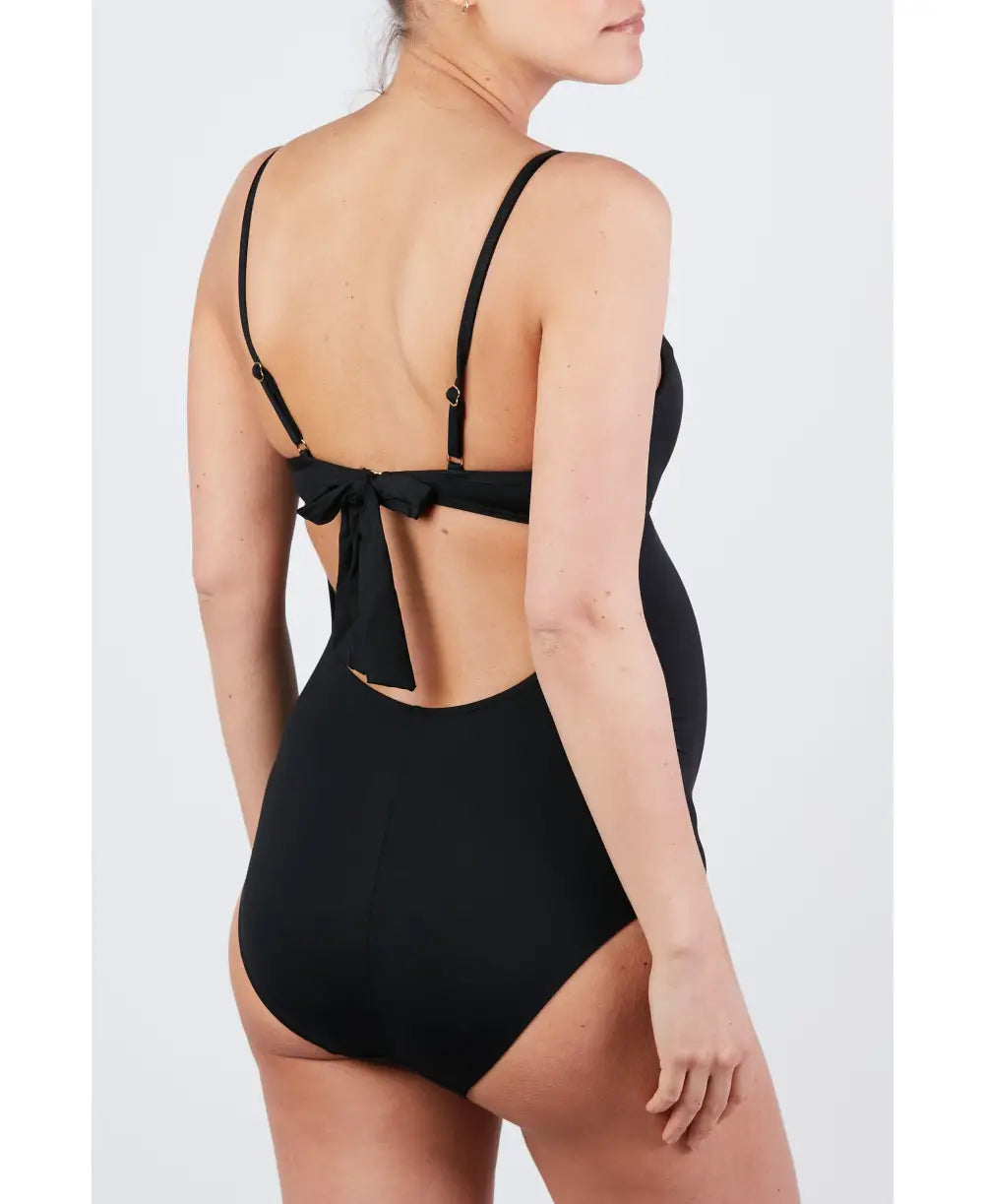 Underwired maternity swimsuit Monaco black Cache Coeur Cache
