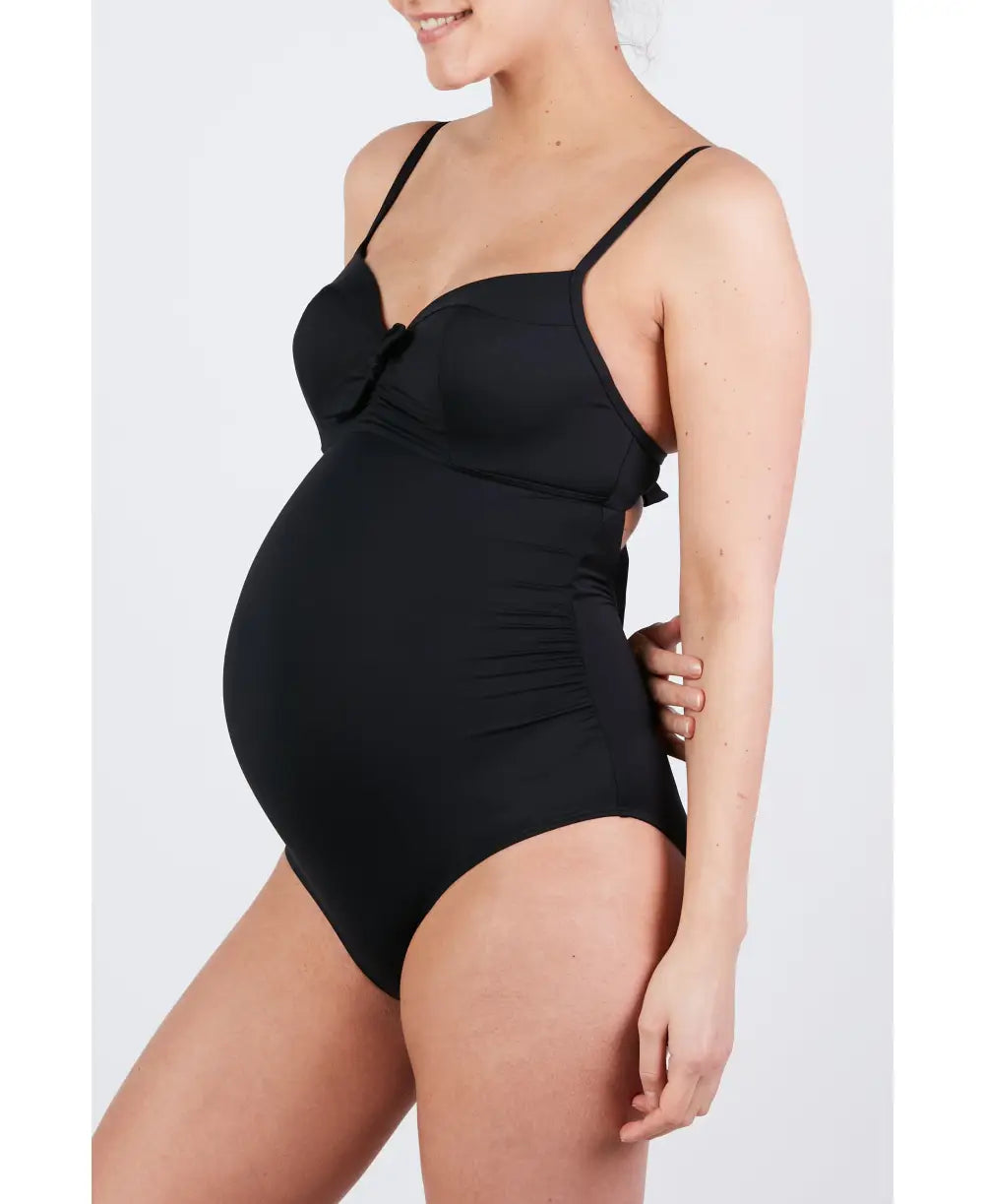 Underwired maternity swimsuit Monaco black - Swimsuit