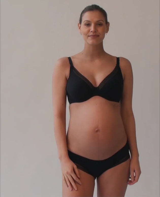 Maternity and nursing bra Milk black