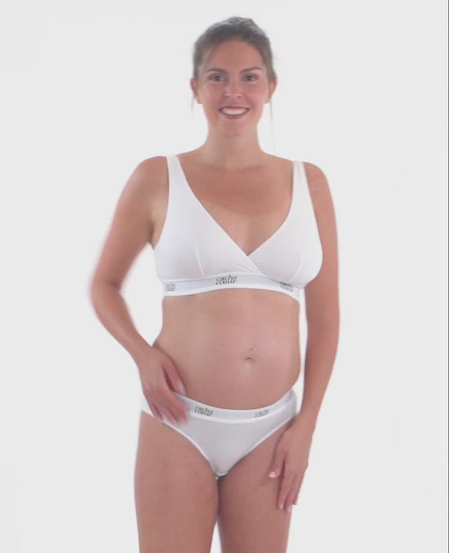 maternity and nursing bra white